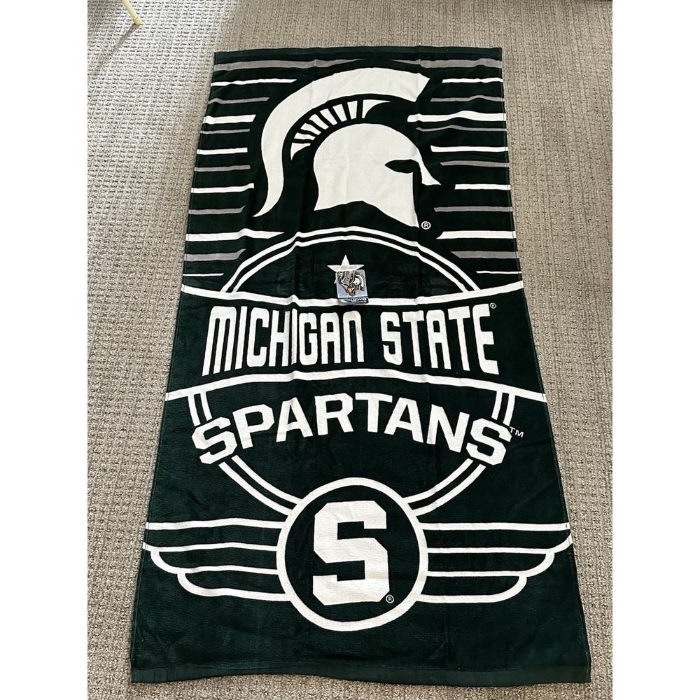 Michigan State WINCRAFT BEACH TOWEL made USA 30" x 60" (76.2cm x 152.4cm)
